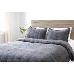 Pom Pom at Home Nantucket Gray Midnight Matelassé Quilt NWT Size Queen